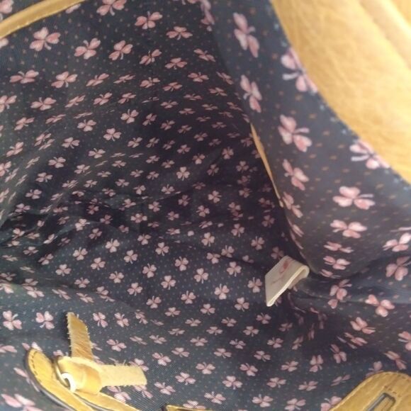 Lucky Brand Large Brown Leather Tote Shoulder Bag Distressed Y2K Boho Festival - Picture 12 of 14